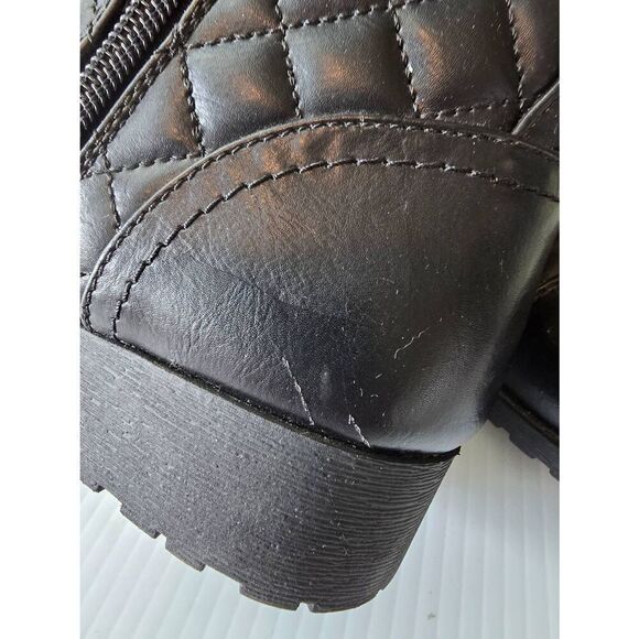 G by Guess Byson Combat Boots Sz 7 1/2 Black - Picture 8 of 10